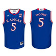 Kansas Jayhawks Royal Charlie Moore Basketball Jersey