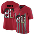 Men Ohio State Buckeyes Red Noah Brown NCAA Football Fashion Jersey