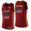 Loyola Ramblers Maroon Custom US Flag Jersey