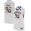 Washington Huskies White Sam Timmins NCAA College Basketball Player Portrait Fashion Jersey