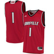 Louisville Cardinals #1 Red Basketball Jersey