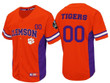 Male Clemson Tigers Orange Custom Baseball Jersey , Baseball Uniform
