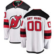 Custom Nj Devils Jersey, New Jersey Devils Wairaiders Away Breakaway Custom Jersey - White - Youth