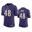Baltimore Ravens #48 Patrick Queen Purple 2020 Draft Vapor Limited Jersey
