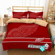 NHL Detroit Red Wings 3 Logo 3D Personalized Customized Bedding Sets Duvet Cover Bedroom Set Bedset Bedlinen V