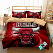 NBA Chicago Bulls 3 Logo 3D Personalized Customized Bedding Sets Duvet Cover Bedroom Set Bedset Bedlinen N