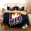 NCAA UIC Flames 2 Logo N 3D Personalized Customized Bedding Sets Duvet Cover Bedroom Set Bedset Bedlinen