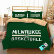 NBA Milwaukee Bucks 1 Logo 3D Personalized Customized Bedding Sets Duvet Cover Bedroom Set Bedset Bedlinen V