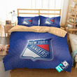 NHL New York Rangers 2 Logo 3D Personalized Customized Bedding Sets Duvet Cover Bedroom Set Bedset Bedlinen V