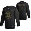 Men's Boston Bruins Custom Black 2020 Veterans Day  Jersey