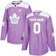 YOUTH  TORONTO MAPLE LEAFS CUSTOM  FIGHTS CANCER PRACTICE JERSEY - PURPLE