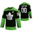 Toronto Maple Leafs Custom Youth  Green Hockey Fight nCoV Limited NHL Jersey