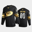 Men's Carolina Hurricanes Custom #00 2020-21 Golden Edition Black Limited  Jersey