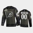 Men's Philadelphia Flyers Custom #00 2021 Military Appreciation Night Camo Jersey