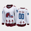Youth's Colorado Avalanche Custom #00 Special Edition White 2021 Breakaway Jersey