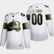 Men's Colorado Avalanche Custom #00 NHL Golden Edition White Jersey