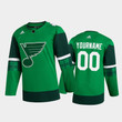 St. Louis Blues Custom #00 2020 St. Patrick's Day  Player Jersey Green - Youth