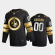 Men's Winnipeg Jets Custom #00 2020-21 Golden Edition Black Limited  Jersey