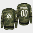 Winnipeg Jets Custom #00 2019 Armed Special Forces Jersey - Camo - Youth