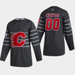 Men's Calgary Flames Custom #00 2020 NHL All-Star Game Gray  Jersey