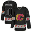 Youth's Calgary Flames Custom Black Team Logos Fashion  Jersey