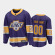 Custom LA Kings Jersey, Los Angeles Kings Custom #00 Reverse Retro Purple 2020-21 Breakaway Player Jersey
