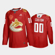 Youth's Vancouver Canucks Custom #00 2021 Chinese New Year Red Jersey