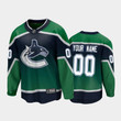 Men's Vancouver Canucks Custom #00 Special Edition Green 2021 Jersey