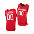 Houston Cougars Custom 2021 March Madness Final Four Scarlet Home Jersey