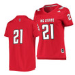 NC State Wolfpack Custom 21 Red College Football Replica Jersey Women