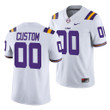 LSU Tigers Custom 00 White 2021-22 College Football Game Jersey Youth