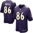 Men's Baltimore Ravens 86 Nick Boyle Game Purple Team Color Jersey