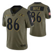 Baltimore Ravens #86 Nick Boyle Olive 2021 Salute To Service Limited Jersey