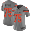 Limited Women's Joel Bitonio Gray Jersey - #75 Football Cleveland Browns Inverted Legend