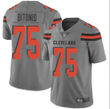 Limited Youth Joel Bitonio Gray Jersey - #75 Football Cleveland Browns Inverted Legend