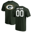 Youth Green Bay Packers Customized Icon Name & Number T-Shirt - Green