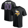 Minnesota Vikings Customized Name & Number Winning Streak T-Shirt - Black