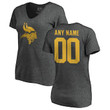 Minnesota Vikings NFL Pro Line Women's Customized One Color T-Shirt - Ash