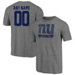 New York Giants Customized Heritage Name & Number Tri-Blend T-Shirt - Heathered Gray