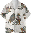 Dragon Colorful Mandala Hawaiian Shirt, Dragon Silhouette Shirt, Best Gift For Dragon Lovers