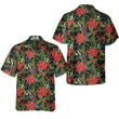 Merry Christmas Winter Plants Hawaiian Shirt, Floral Christmas Hawaiian Shirt