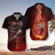 Live Hard Die Strong Burning Guitar EZ34 1103 Hawaiian Shirt