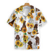 Poodle Lover With Sunflower Hawaiian Shirt