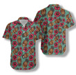 Retro Pineapple Skull Pattern Hawaiian Shirt
