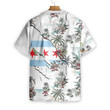 Navy Chicago Hawaiian Shirt