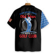Skull Golf With American Flag Hawaiian Shirt