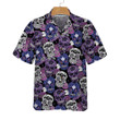 Sugar Skull Purple Hawaiian Shirt, Mexican Skull Shirt, Unique Day Of The Dead Gift
