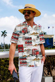 Trucker Hawaiian Shirt, Tropical Trucker Shirt For Men