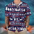 Wyoming Ugly Christmas Pattern Hawaiian Shirt, Wyoming State Christmas Shirt For Men