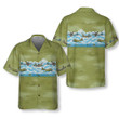 Vintage Aircraft Camo Pattern Hawaiian Shirt, Military Aircraft Aviation Shirt For Men